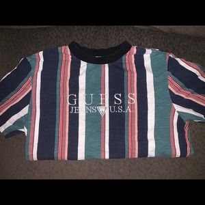 Multi Color Guess Striped T-shirt